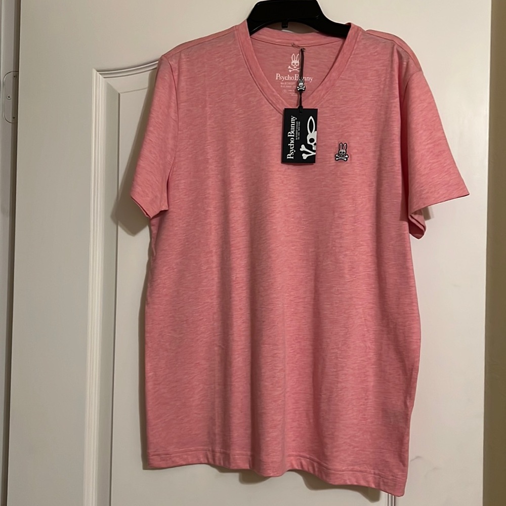 New Psycho Bunny Heather Pink Tee Size 3